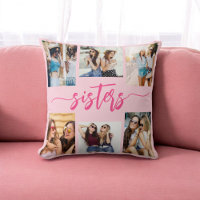 Hot Pink Sisters 6 Photo Collage Keepsake Gift