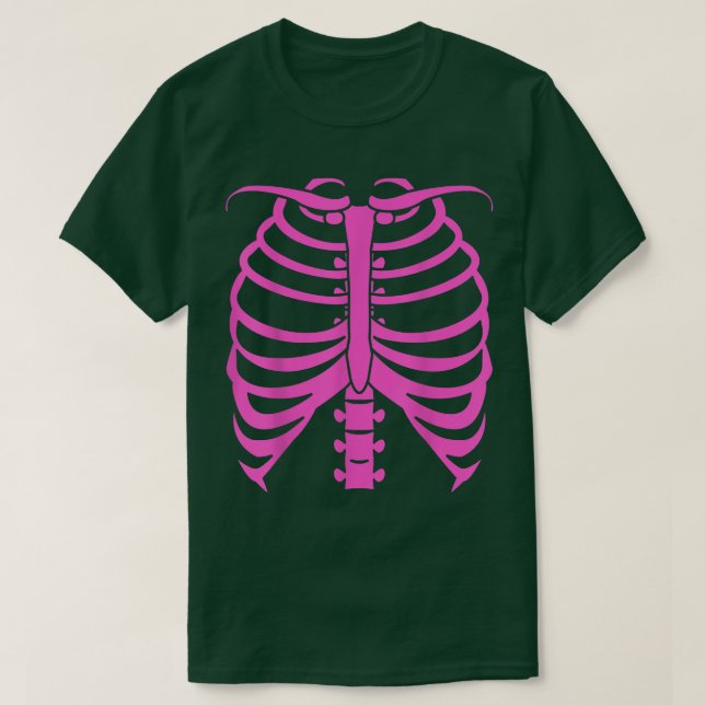 Hot Pink Skeleton Tshirt  (Design Front)