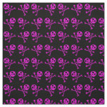 Hot Pink Skull Pattern Fabric