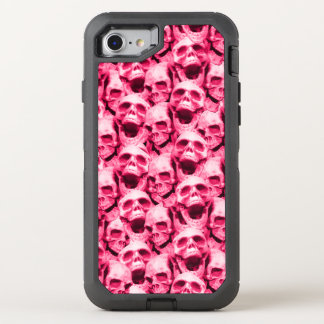 Hot Pink Skulls OtterBox Defender iPhone SE/8/7 Case
