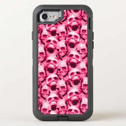 Hot Pink Skulls OtterBox Defender iPhone SE87 Case