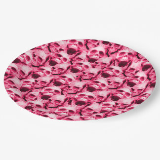 Hot Pink Skulls Paper Plates