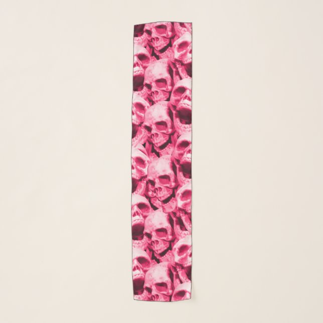 Hot Pink Skulls Scarf (Front)