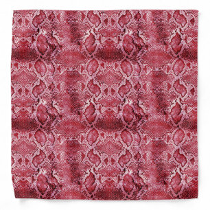 Hot Pink Snake print Bandana