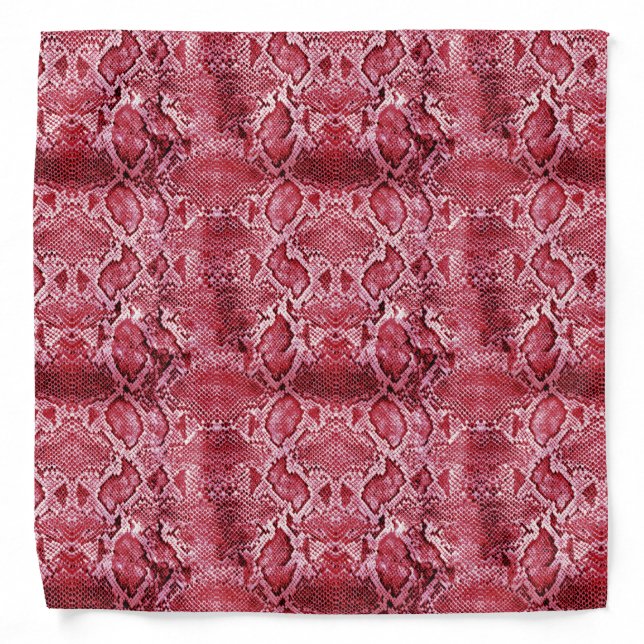 Hot Pink Snake print Bandana (Front)