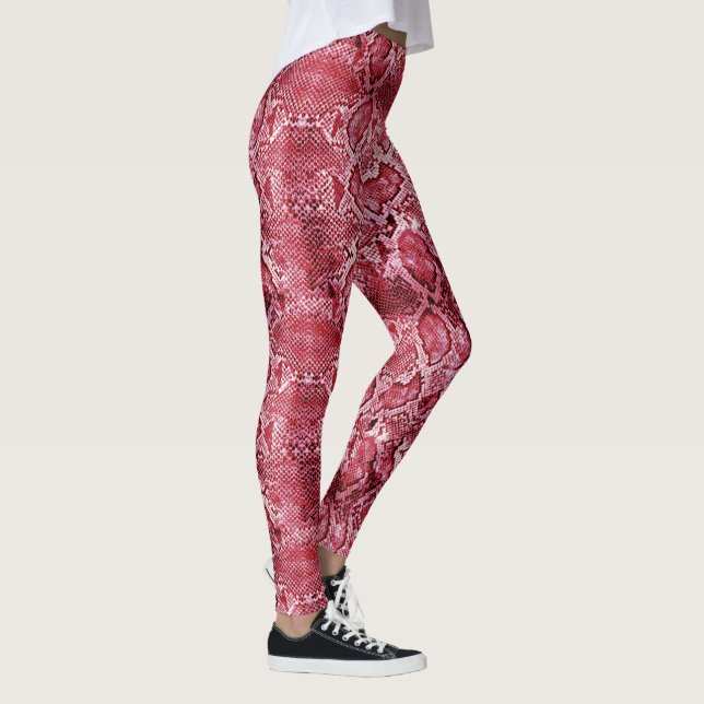 Hot Pink Snake print Leggings (Right)