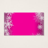 Hot Pink Snowflake Masquerade Party Cards (Back)