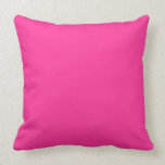 Hot Pink Solid Color Background Throw Pillow