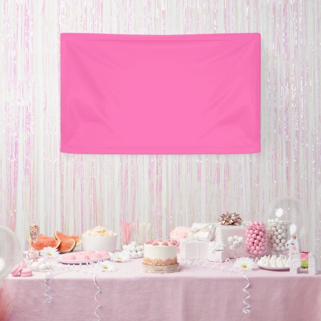 Hot Pink Solid Color Banner (Party)