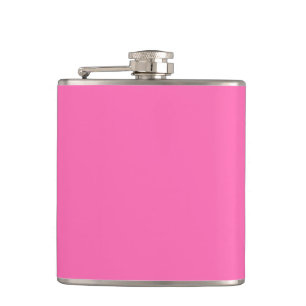 Hot Pink Solid Color Blank Hip Flask