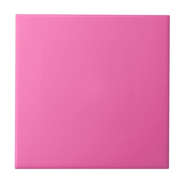 Hot Pink Solid Color Blank Tile (Front)