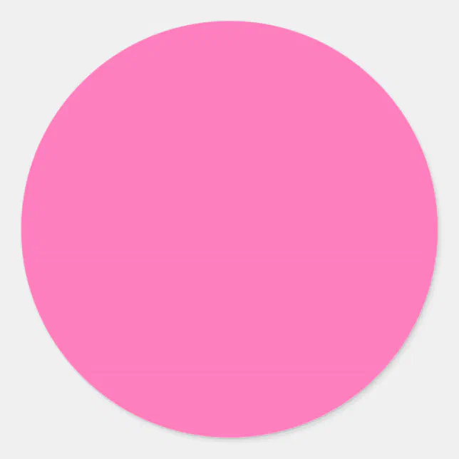 Hot Pink Solid Color Classic Round Sticker | Zazzle