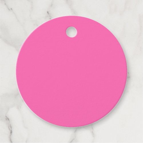Hot Pink Solid Color Favor Tags