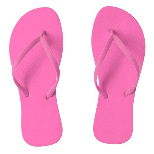 Hot Pink Solid Color Flip Flops