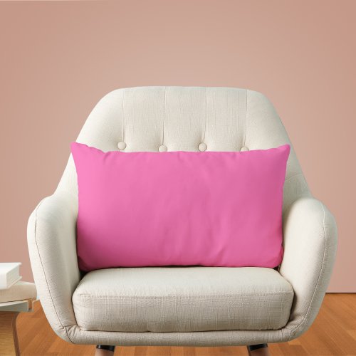 Hot Pink Solid Color Lumbar Pillow