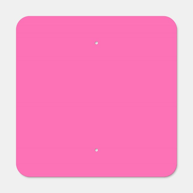 Hot Pink Solid Color Metal Sign (Front)