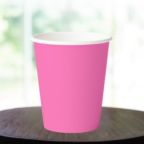 Hot Pink Solid Color Paper Cups