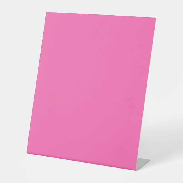 Hot Pink Solid Color Pedestal Sign (Front)