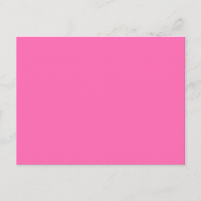 Hot Pink Solid Color Postcard (Front)