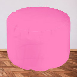 Hot Pink Solid Color Pouf