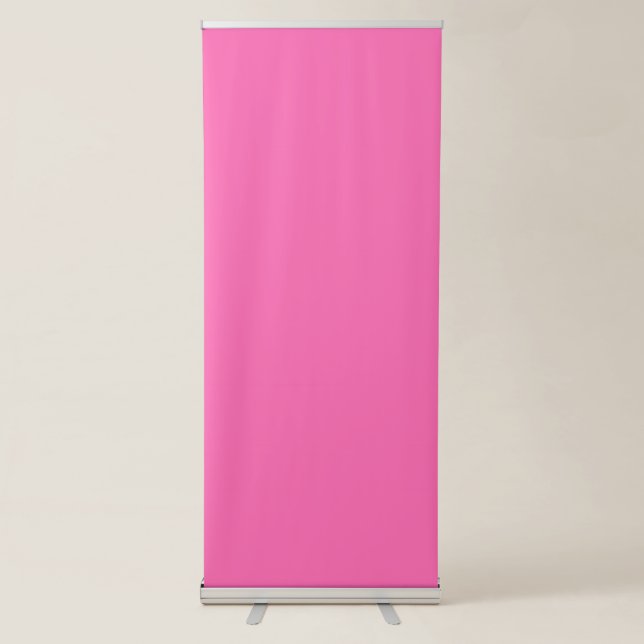 Hot Pink Solid Color Retractable Banner (Front)