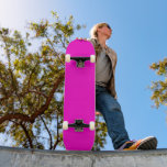 Hot Pink Solid Color Skateboard<br><div class="desc">Skateboard Deck printed with Hot Pink Solid Color artwork design illustration by TheFabricSeal at Zazzle.com #Zazzle Made https://www.zazzle.com/store/thefabricseal This beautiful and very pretty bright hot pink color was taken from our design and products collection titled Rainbow Colors Patchwork Geometric Repeat Pattern. Perfect for mixing and matching products together from these...</div>