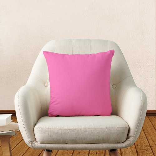Hot Pink Solid Color Throw Pillow
