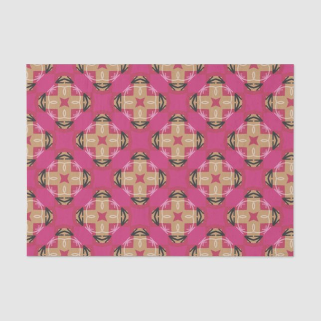 Hot Pink Southwestern Tissue Paper from Dismal (Front)