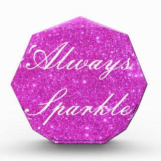 Hot Pink Sparkle Glittery CricketDiane Art Acrylic Award