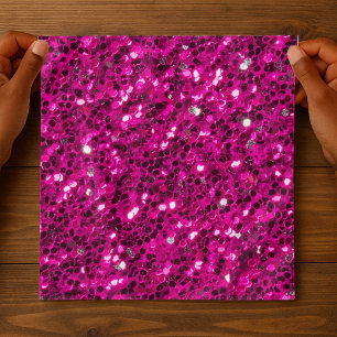 Hot pink sparkles faux glitter bandana