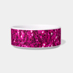 Hot pink sparkles faux glitter bowl<br><div class="desc">Hot dark pink shiny sparkles glitters faux sparkle glamour for her. We use photos of sparkles.</div>