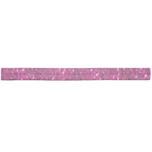 Hot pink sparkles faux glitter elastic hair tie