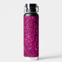 Blush Glam Double Walled Glitter Tumbler - Travel Cup & Straw 24oz, Gold