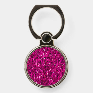 Hot pink sparkles faux glitter phone ring stand