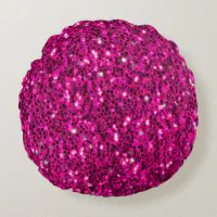 Hot pink round discount pillow