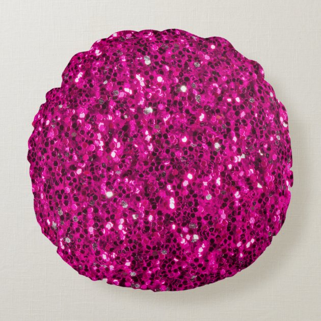 Hot pink round online pillow