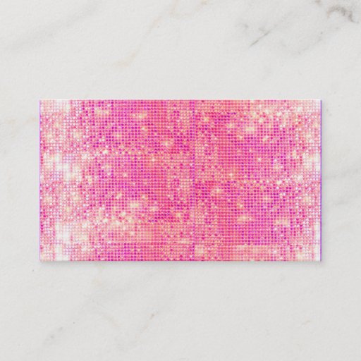 Customizable Hot Pink Sparkly Sequins Business Card