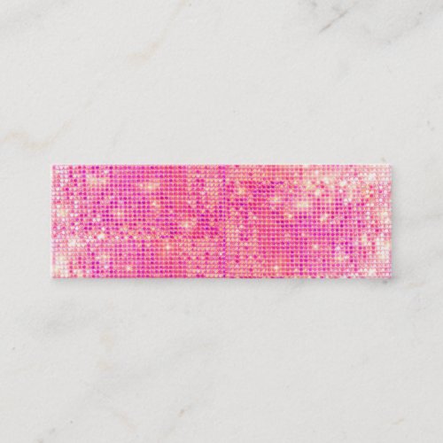 Hot Pink Sparkly Sequins Skinny Business Card