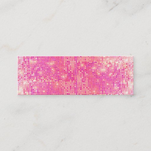 Customizable Hot Pink Sparkly Sequins Skinny Business Card