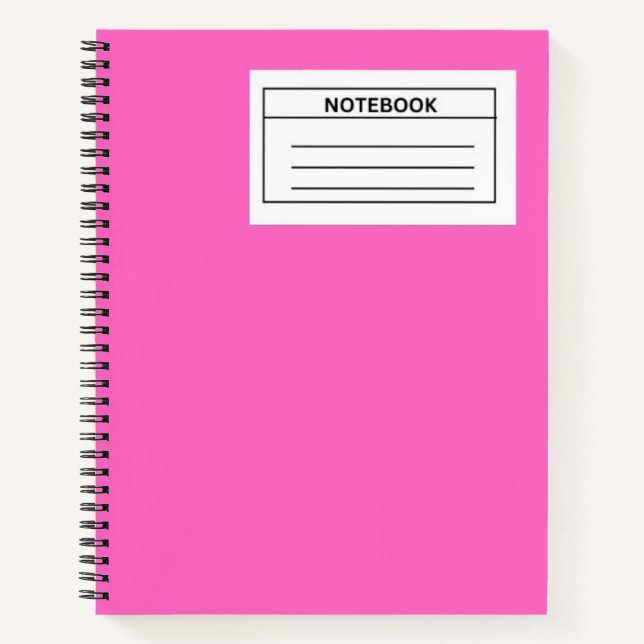 Hot Pink Spiral Notebook  (Front)