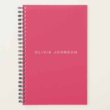 Hot Pink | Spiral Weekly/monthly 2024 Planner by Thank_You_Always at Zazzle