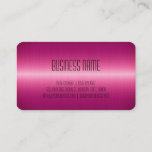 Hot Pink Stainless Steel Metal Look Business Card