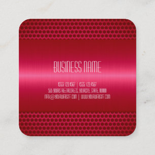 Hot Pink Stainless Steel Metal Square Business Card