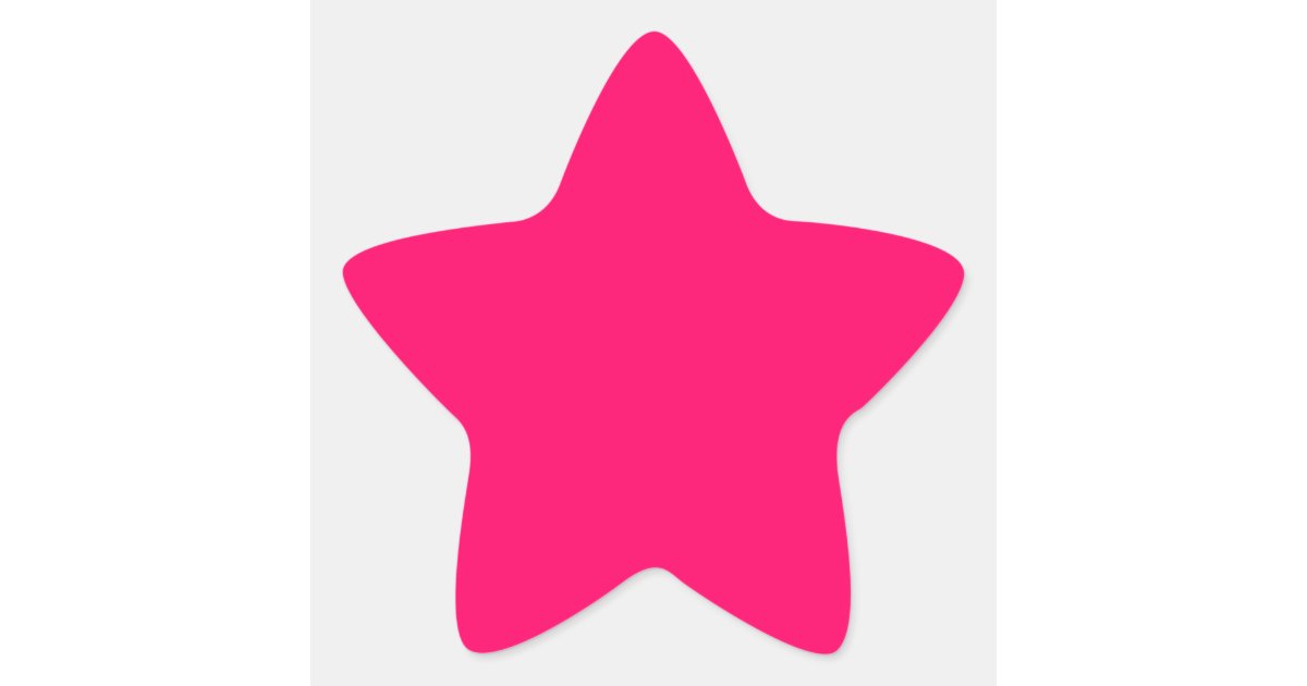 Hot Pink Star Sticker | Zazzle