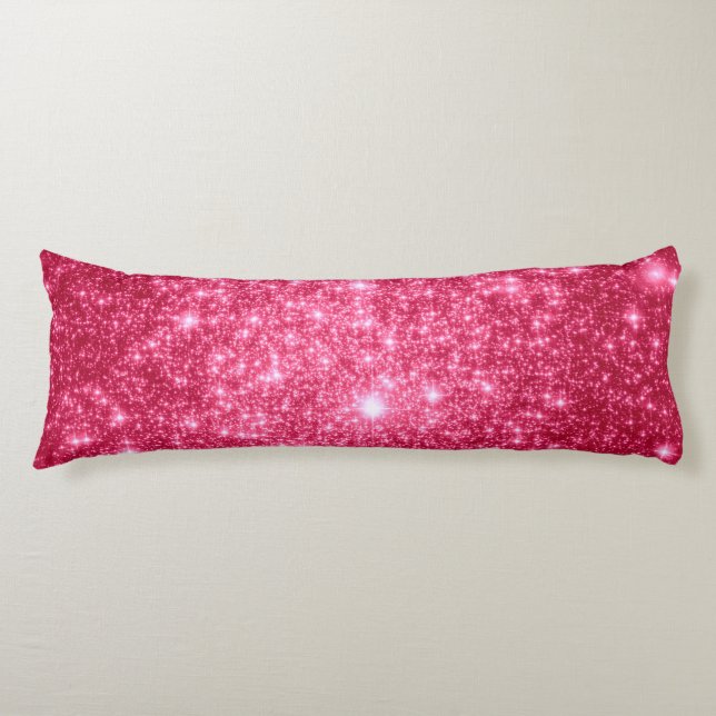 Hot Pink Stars Body Pillow (Front)