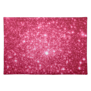 Hot Pink Stars Cloth Placemat