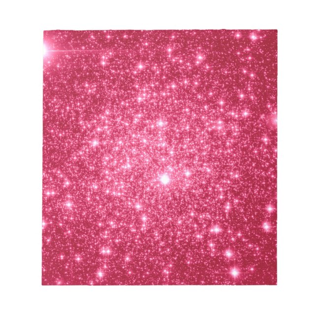 Hot Pink Stars Notepad (Front)