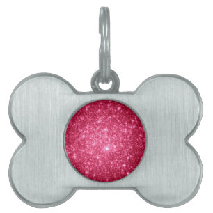 Hot Pink Stars Pet Tag