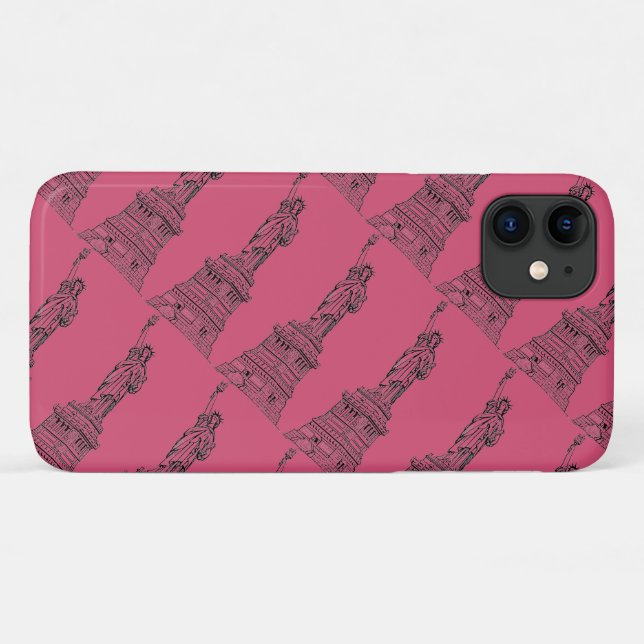 Hot Pink Statue of Liberty Case-Mate iPhone Case (Back (Horizontal))