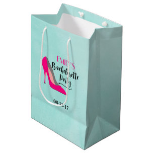 Hot Pink Stiletto High Heel Bachelorette Party Medium Gift Bag